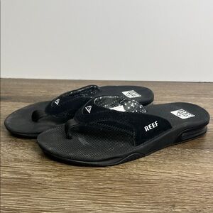 REEF Women’s Black Cushion Flip Flops – Size 9 (EU 40) – Comfort Footbed